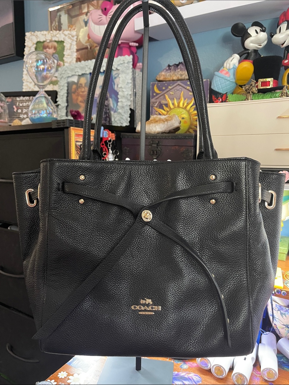 Coach | Bags | Coach Turn Lock Tie Small Tote | Poshmark